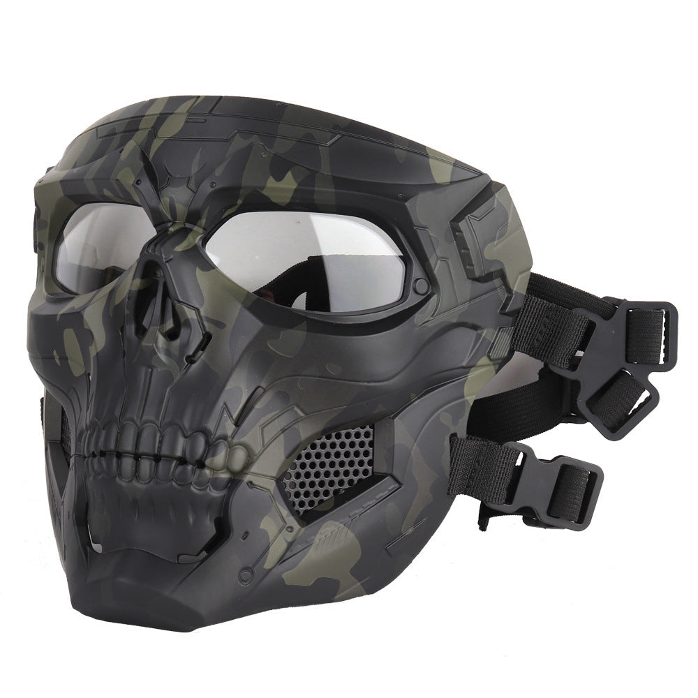 Skull camouflage tactical full face mask