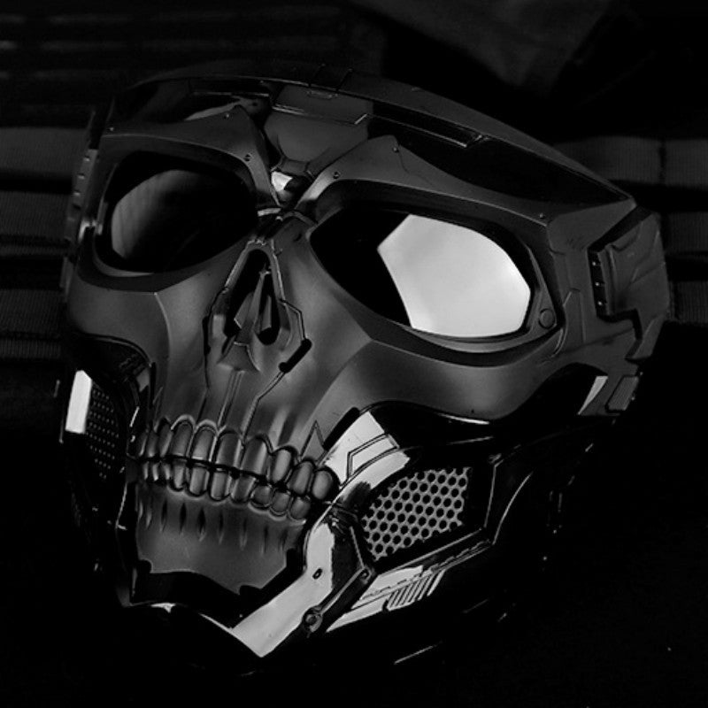 Skull camouflage tactical full face mask