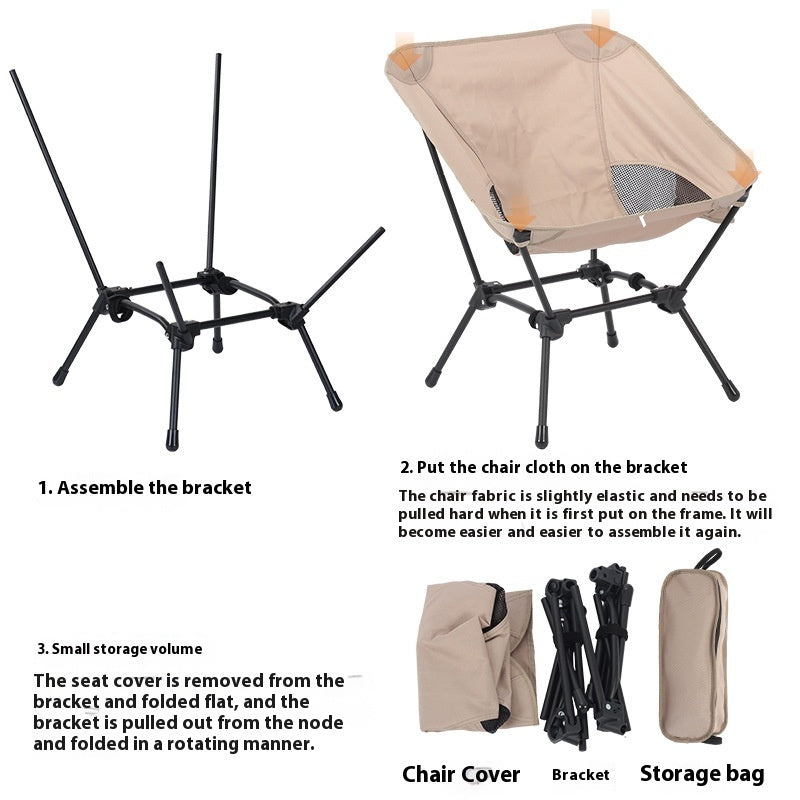 Square Camping Chair Convenient Leisure Folding Chair