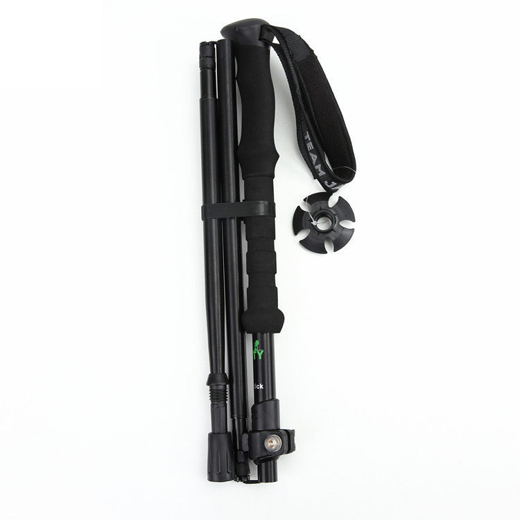 High-strength Four-section Telescopic Folding Short Trekking Pole